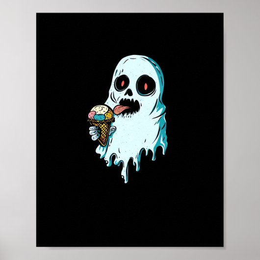 Summerween - Creepy Genieten van IceCream Classic Poster (Voorkant)