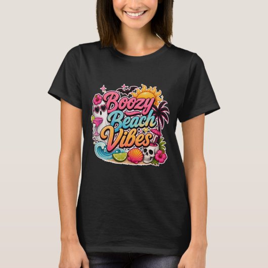 SummerWeen Drankstrand Vibes T-shirt (Voorkant)