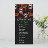 Summerween Feest Grappige Vampier Menu (Staand voorkant)
