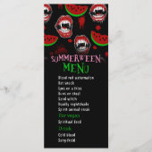 Summerween Feest Grappige Vampier Menu (Voorkant)