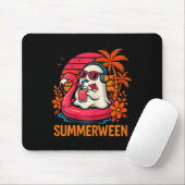 Summerween Funny Ghost Halloween Summer Flamingo B Muismat (Met muis)