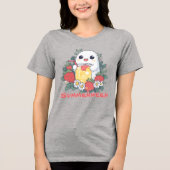 Summerween Geest met Aardbeien  Tri-Blend Shirt (Voorkant)