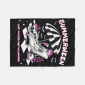 Summerween gewoon wachten tot Halloween Skelet Bea Fleece Deken (Voorkant (Horizontaal))