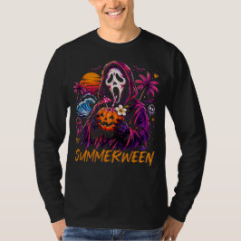 Summerween Ghostface Pompoen Strand T-shirt