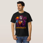 Summerween Ghostface Pompoen Strand T-shirt (Voorkant volledig)