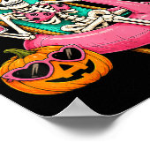 Summerween Grappig Meisje Skelet Coquette Luipaard Poster (Hoek)