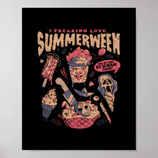 Summerween - Grappige Goth Horror Films Halloween Poster (Voorkant)