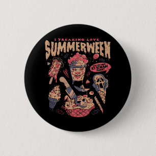 Summerween - Grappige Goth Horror Films Halloween  Ronde Button 5,7 Cm
