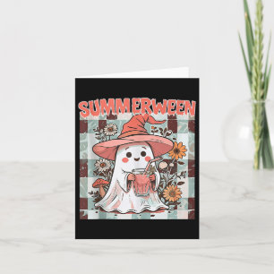 Summerween Grappige Halloween Herfst Trendy Design Kaart