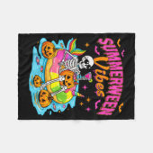 Summerween Grappige Skeletten Halloween Drijvend Z Fleece Deken (Voorkant (Horizontaal))