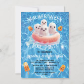 SummerWeen Halloween Zwembad Verjaardagsfeest Ghos Kaart (Voorkant)