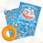 SummerWeen Halloween Zwembad Verjaardagsfeest Ghos Kaart