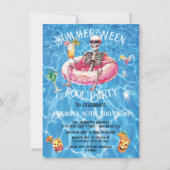 SummerWeen Halloween Zwembad Verjaardagsfeest Ghos Kaart (Voorkant)