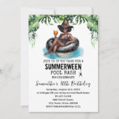 Summerween Heks Tropische Verjaardagsfeest Kaart (Voorkant)