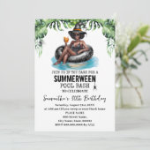 Summerween Heks Tropische Verjaardagsfeest Kaart (Staand voorkant)