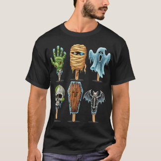 Summerween Horror Movies Summer Popsicle Halloween T-shirt