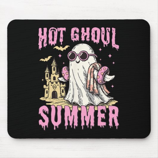 Summerween Hot Ghoul Summer Funny Schattige Ghost Muismat (Voorkant)