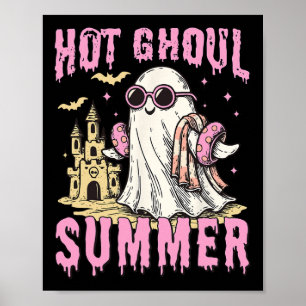 Summerween Hot Ghoul Summer Funny Schattige Ghost Poster