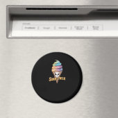 Summerween IceCream Skeleton Classic Meme Magneet (Insitu (Vaatwasser))