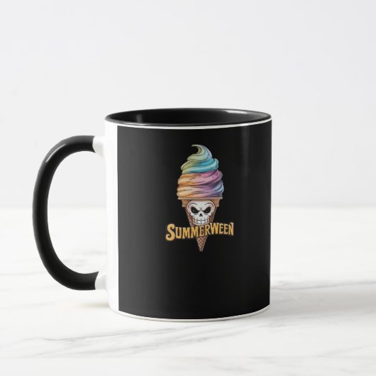 Summerween IceCream Skeleton Classic Meme Mok (Links)