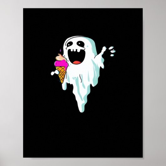 Summerween - Kawaii met IceCream Classic Poster (Voorkant)