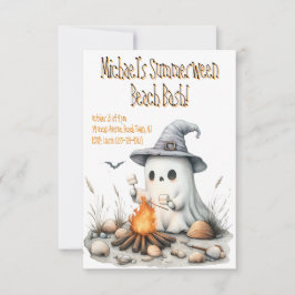 Summerween Kinder Beach Party Invitation Kaart