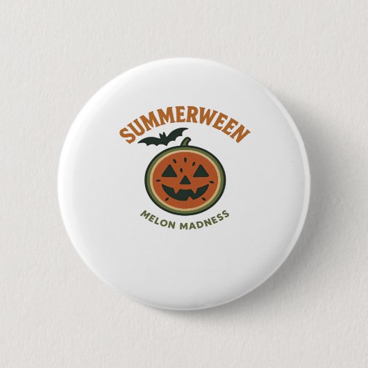 Summerween Madness - Spooky Watermelon Classic Ronde Button 5,7 Cm (Voorkant)