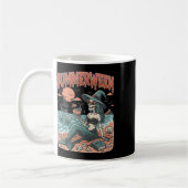 Summerween Mermaid Skeleton Beach Flamingo Hallowe Koffiemok (Links)
