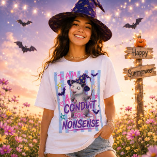 Summerween Opossum Tovenaar Geleider Voor Onzin T-shirt