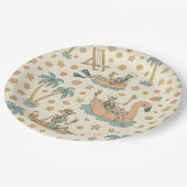 Summerween Party Skeleton Paper Plates Papieren Bordje (Gekanteld)