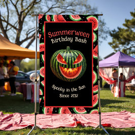 Summerween Party Watermelon Jack op Lantern Spooky Spandoek