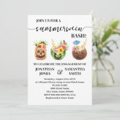 Summerween Pool Party Verloving Kaart (Staand voorkant)