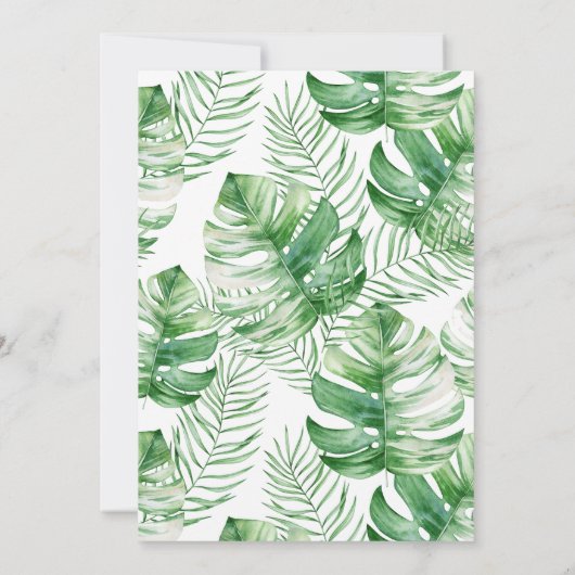 Summerween Pool Party Verloving Kaart (Achterkant)