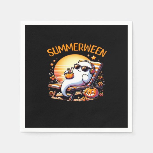 Summerween Schattige Spooky Summer Servet (Voorkant)