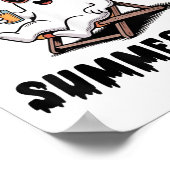 Summerween Schattigee Spooky Ghost met zomerse vib Poster (Hoek)