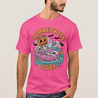 Summerween Sfeer Halloween Zomer Pret Flamingo Ske T-shirt