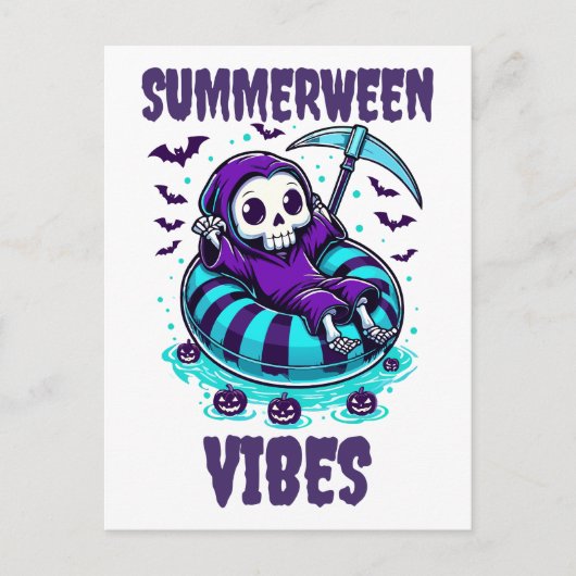Summerween Sfeer – Reaper Relaxed Briefkaart (Voorkant)