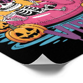 Summerween Sfeer Skelet Flamingo Griezelige Hallow Poster (Hoek)
