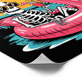 Summerween Sfeer Skelet Flamingo Griezelige Hallow Poster (Hoek)