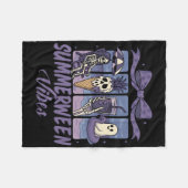 Summerween Sfeer Skelet Geest Strandfeest Hallowee Fleece Deken (Voorkant (Horizontaal))