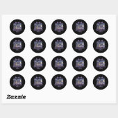 Summerween Sfeer Skelet Geest Strandfeest Hallowee Ronde Sticker (Vel)