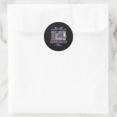 Summerween Sfeer Skelet Geest Strandfeest Hallowee Ronde Sticker (Tas)