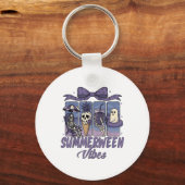 Summerween Sfeer Skelet Geest Strandfeest Hallowee Sleutelhanger (Voorkant)