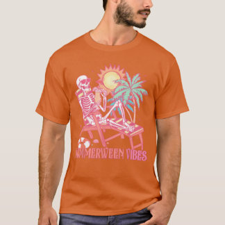 Summerween Sfeer Skelet Zomer Vakantie Strand Fun T-shirt