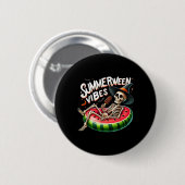 Summerween Sfeer Spookachtig Skelet Halloween Stra Ronde Button 5,7 Cm (Voorkant /achterkant)