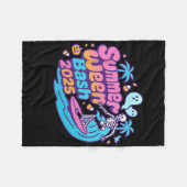 Summerween SH 2025 Skeleton Beach Party Halloween Fleece Deken (Voorkant (Horizontaal))