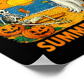 Summerween Skelet Spookstrandfeest Halloween Vi Poster (Hoek)