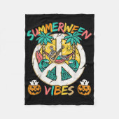 Summerween Skeleton Chill Out op het strand met Su Fleece Deken (Voorkant)