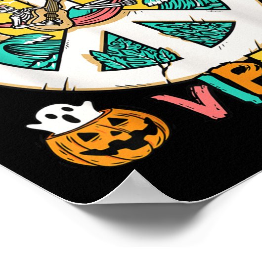 Summerween Skeleton Chill Out op het strand met Su Poster (Hoek)