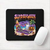 Summerween Skeleton Ghost Beach Funny Spooky Hallo Muismat (Met muis)